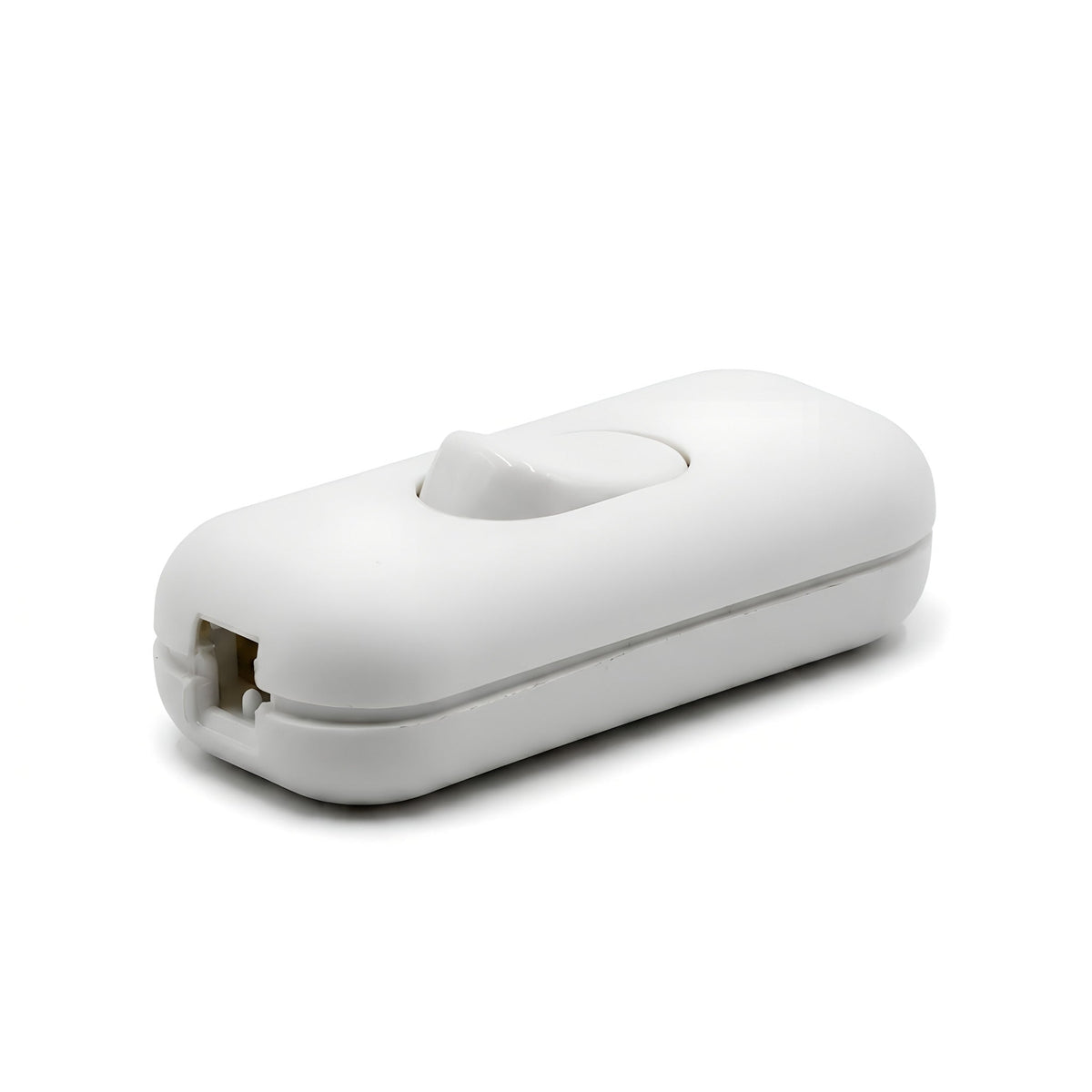 Topolet vippeafbryder til lampeledning — Hvid