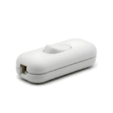 Topolet vippeafbryder til lampeledning — Hvid