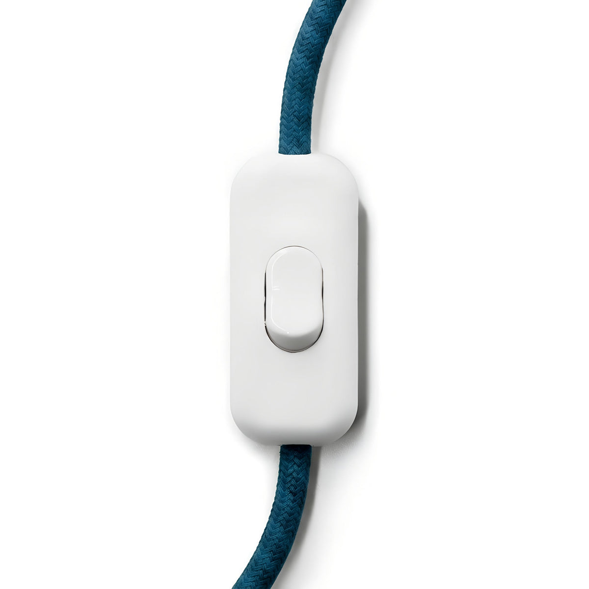 Topolet vippeafbryder til lampeledning — Hvid