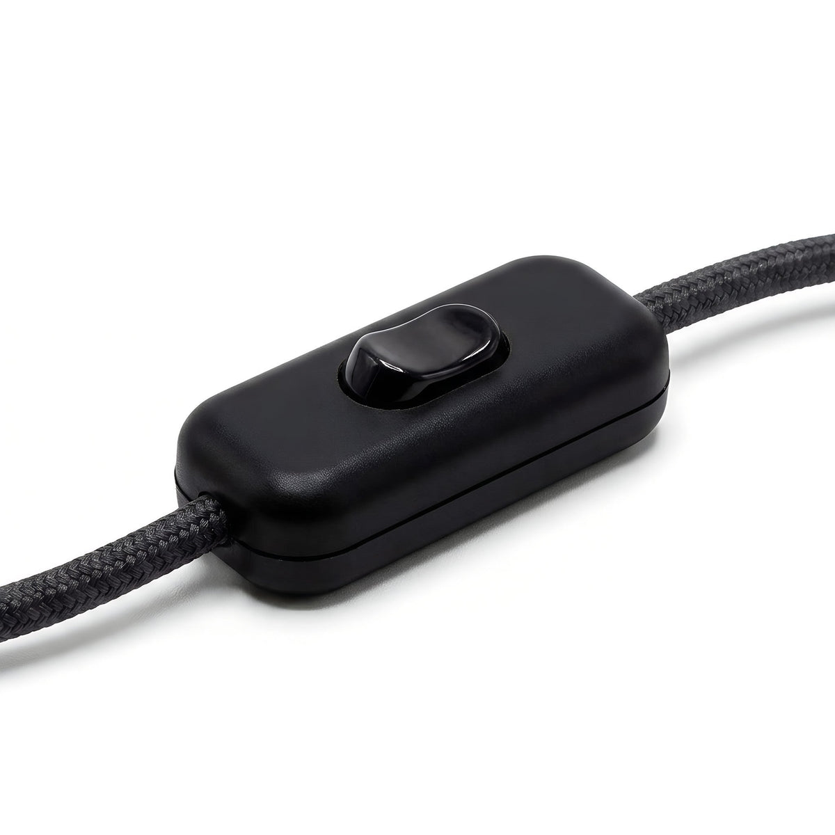Topolet vippeafbryder til lampeledning — Sort