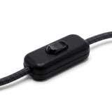 Topolet vippeafbryder til lampeledning — Sort