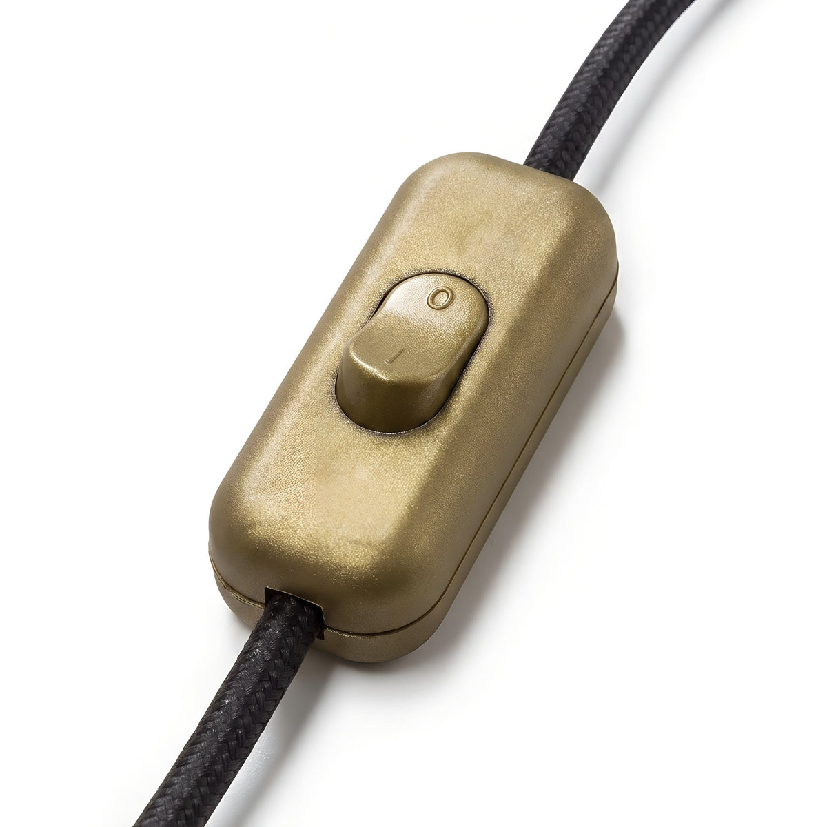 Topolet vippeafbryder til lampeledning — Guld