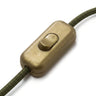 Topolet vippeafbryder til lampeledning — Guld