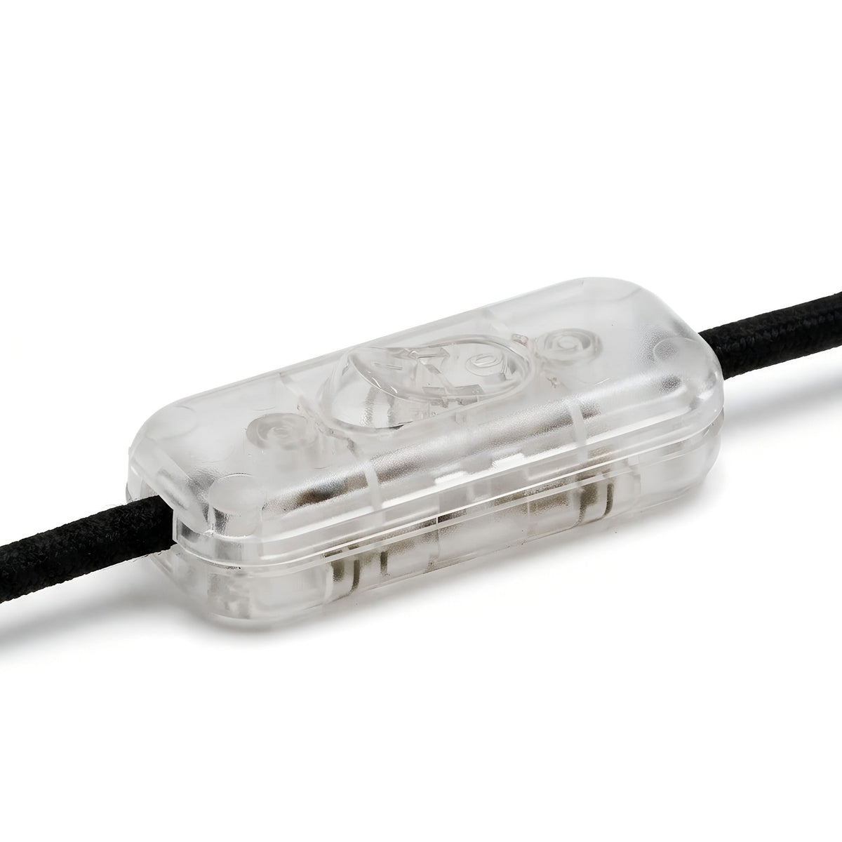 Topolet vippeafbryder til lampeledning — Transparent