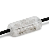 Topolet vippeafbryder til lampeledning — Transparent