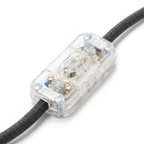 Topolet vippeafbryder til lampeledning — Transparent