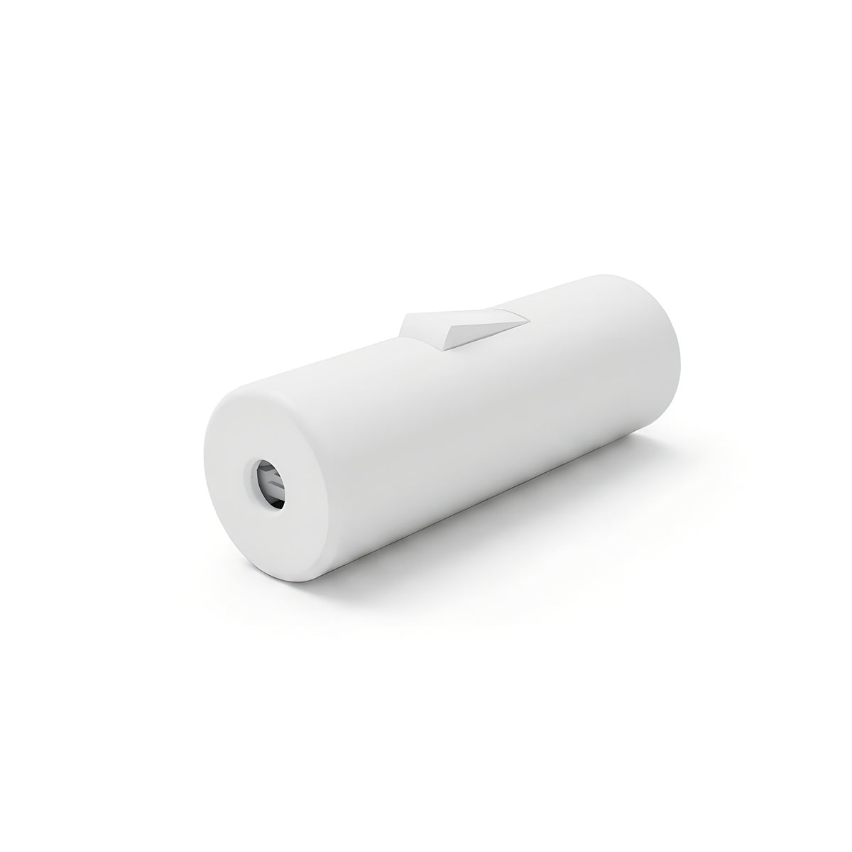 Cylindrisk enpolet vippeafbryder med jordklemme — Hvid