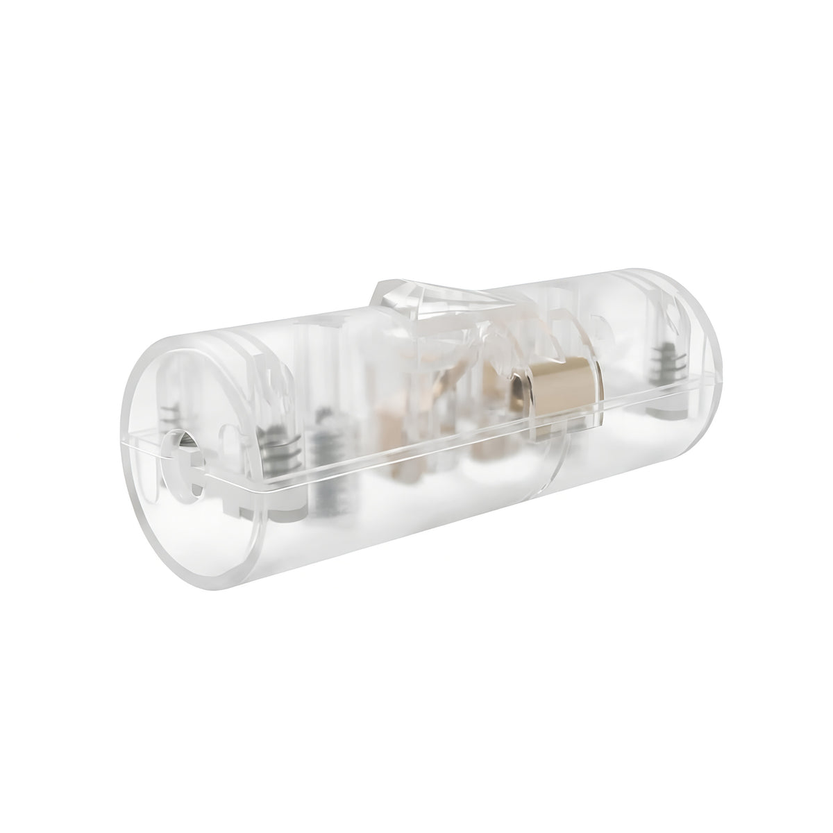 Cylindrisk enpolet vippeafbryder med jordklemme — Transparent