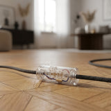 Cylindrisk enpolet vippeafbryder med jordklemme — Transparent
