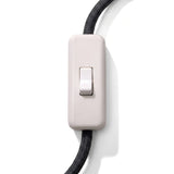 Enpolet vippeafbryder til lampeledning — Hvid