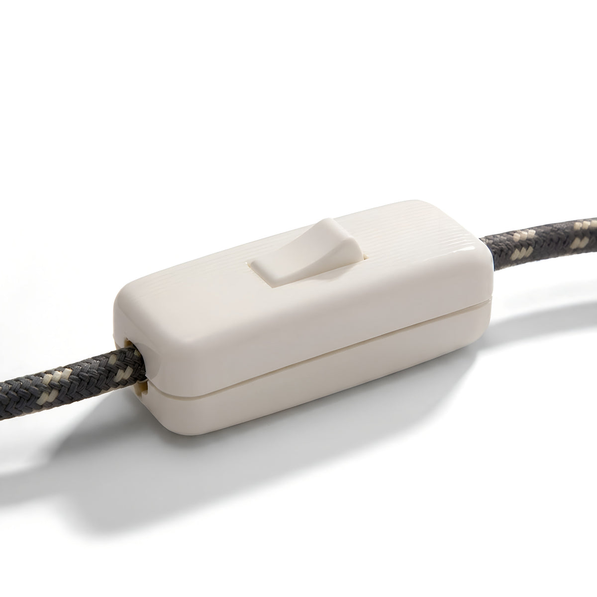 Enpolet vippeafbryder til lampeledning — Hvid