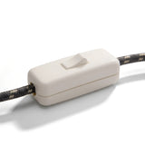 Enpolet vippeafbryder til lampeledning — Hvid