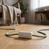 Enpolet vippeafbryder til lampeledning — Hvid