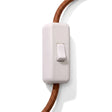 Enpolet vippeafbryder til lampeledning — Hvid