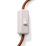 Enpolet vippeafbryder til lampeledning — Hvid