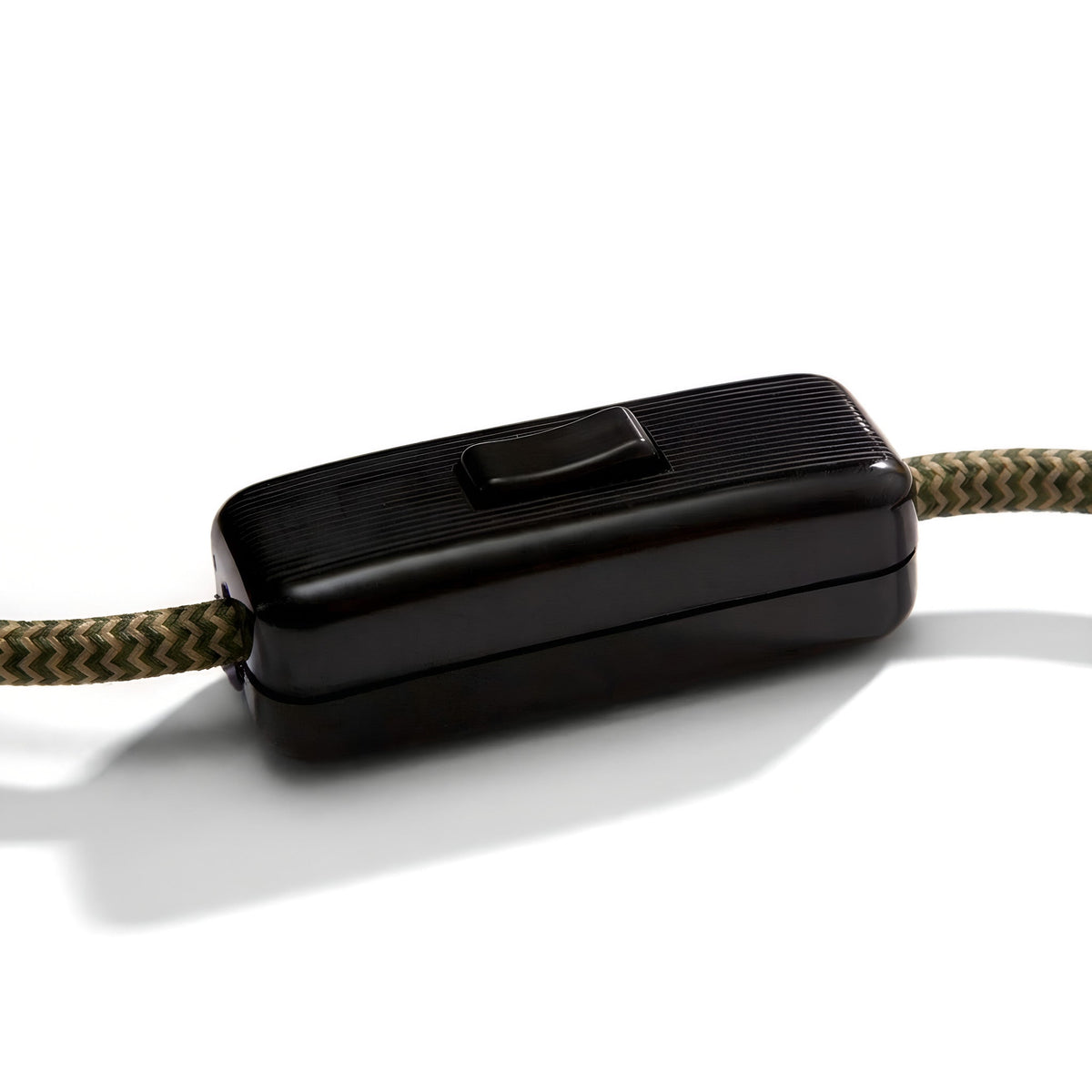 Enpolet vippeafbryder til lampeledning — Sort