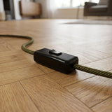 Enpolet vippeafbryder til lampeledning — Sort