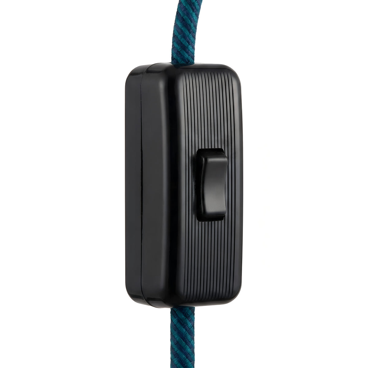 Enpolet vippeafbryder til lampeledning — Sort
