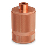 E27-fatning i riflet aluminium med dobbelt ring — Kobber