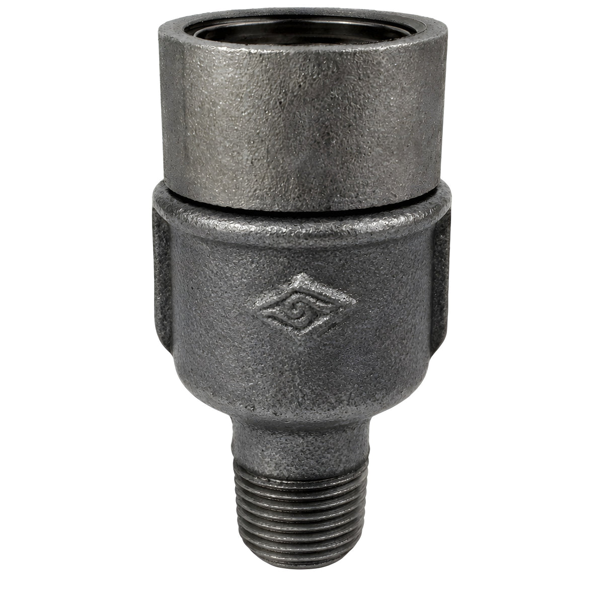 E27-fatningssæt med ring på fitting 1/2'' (15x21mm) med udvendigt gevind i sort støbejern Økonomi
