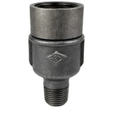 E27-fatningssæt med ring på fitting 1/2'' (15x21mm) med udvendigt gevind i sort støbejern Økonomi