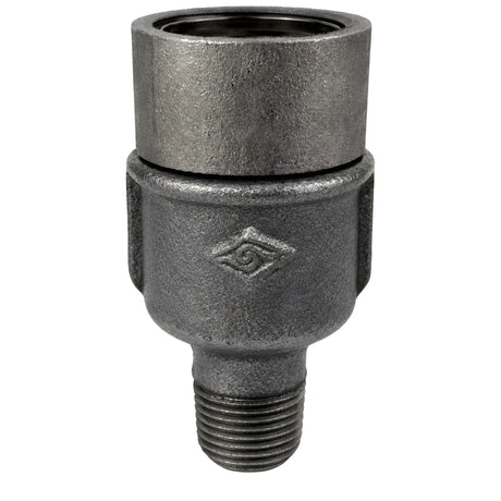 E27-fatningssæt med ring på fitting 1/2'' (15x21mm) med udvendigt gevind i sort støbejern Økonomi