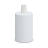 Cylindrisk E27-fatning i metal — Konisk plast / Mat hvid