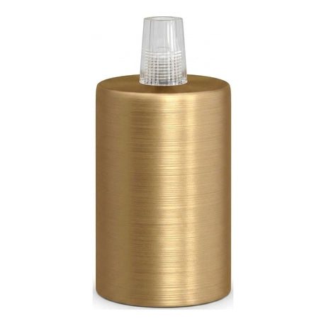 Cylindrisk E27-fatning i metal — Konisk plast / Satineret bronze