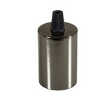 Cylindrisk E27-fatning i metal — Konisk plast / Sort perle