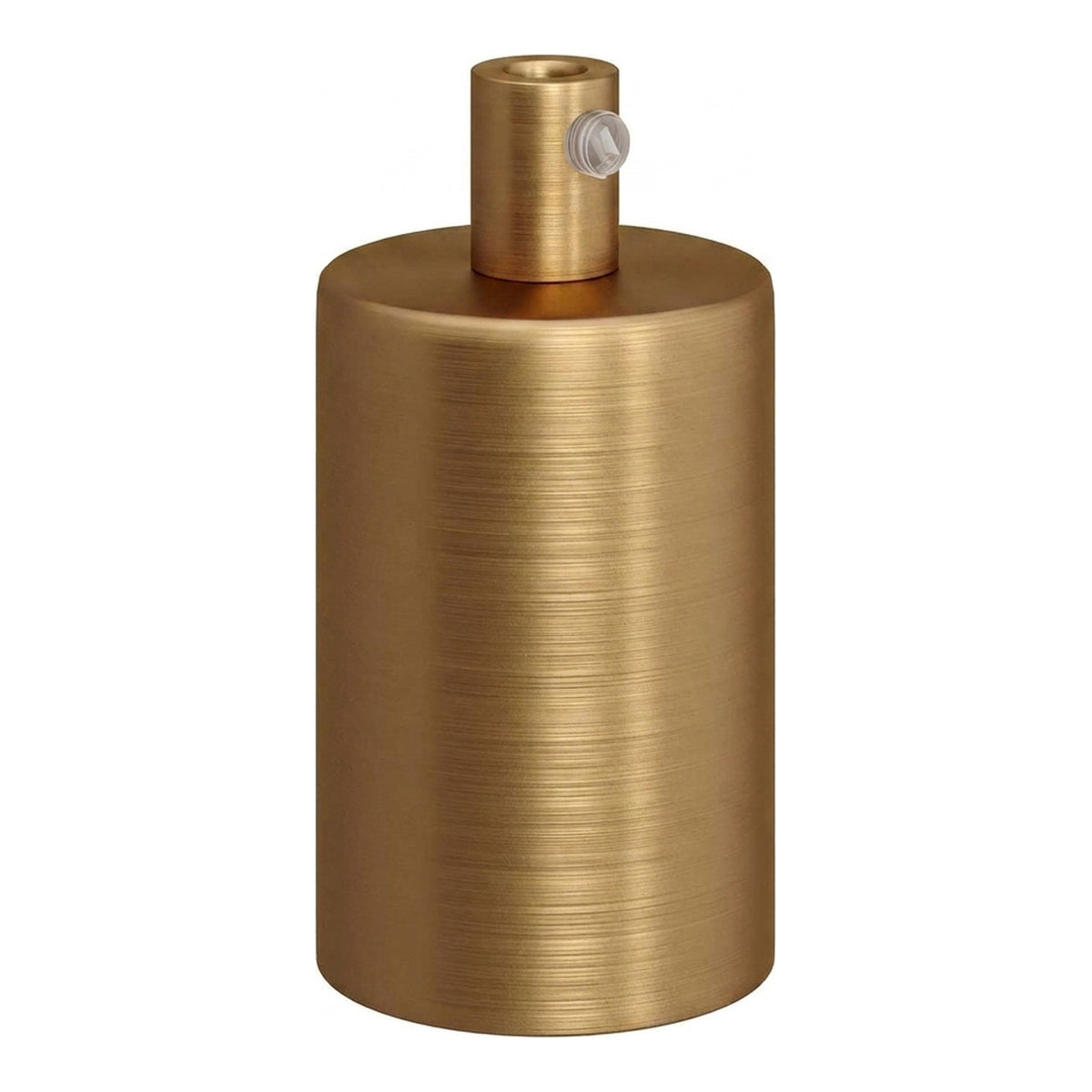 Cylindrisk E27-fatning i metal — Cylindrisk metal / Satineret bronze