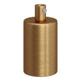 Cylindrisk E27-fatning i metal — Cylindrisk metal / Satineret bronze