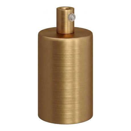 Cylindrisk E27-fatning i metal — Cylindrisk metal / Satineret bronze