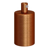 Cylindrisk E27-fatning i metal — Cylindrisk metal / Satineret kobber
