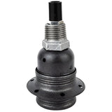 E27-fatningssæt i mat gråt metal på fitting 1/2'' (15x21mm) med udvendigt gevind i galvaniseret støbejern