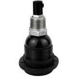 E27-fatningssæt i bakelit med skærmringe på fitting 1/2'' (15x21mm) med udvendigt gevind i galvaniseret støbejern