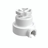 Korrespondanceafbryder-sæt i porcelæn med knap og sokkel — Hvid / Hvid / 1 udgang