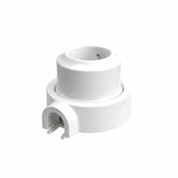 Sæt med vægstikkontakt og sokkel i porcelæn — Fransk 2P+T 16 A / Hvid / 1 udgang