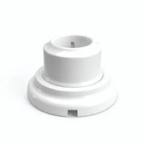 Sæt med vægstikkontakt og sokkel i porcelæn — Fransk 2P+T 16 A / Hvid / Flad Ø 100 mm