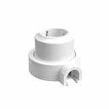Sæt med vægstikkontakt og sokkel i porcelæn — Schuko 2P+T 16 A / Hvid / 1 udgang