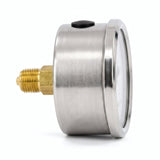 Manomètre axial inox à bain de silicone - photo produit fond blanc 4