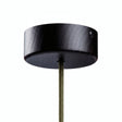 Lille cylindrisk roset i træ, Ø 88 mm — 1 centralt hul / Wengé-look