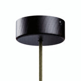 Lille cylindrisk roset i træ, Ø 88 mm — 1 centralt hul / Wengé-look