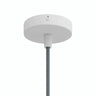 Lille cylindrisk roset i metal, Ø 83 mm — 1 centralt hul / Konisk termoplast / Mat hvid
