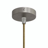 Lille cylindrisk roset i metal, Ø 83 mm — 1 centralt hul / Konisk termoplast / Satineret titan