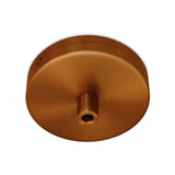 Lille cylindrisk roset i metal, Ø 83 mm — 1 centralt hul / Cylindrisk metal / Satineret kobber