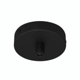 Lille cylindrisk roset i metal, Ø 83 mm — 1 centralt hul / Cylindrisk metal / Sort