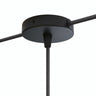 Lille cylindrisk roset i metal, Ø 83 mm — 1 centralt hul og 2 i siden / Konisk termoplast / Sort
