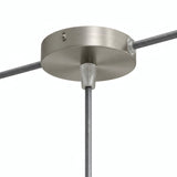 Lille cylindrisk roset i metal, Ø 83 mm — 1 centralt hul og 2 i siden / Konisk termoplast / Satineret titan