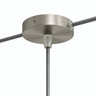 Lille cylindrisk roset i metal, Ø 83 mm — 1 centralt hul og 2 i siden / Konisk termoplast / Satineret titan