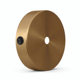 Lille cylindrisk roset i metal med afbryder, Ø 83 mm — Satineret bronze